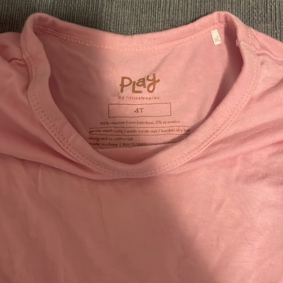Little Sleepies Pink Flutter Sleeve Tee - 4T - Picture 2 of 2